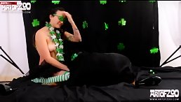 Pretty Brunette Fucking Monster Dog